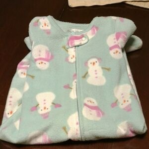 Like New. Cozy Snowman Carter's Baby Sleeper